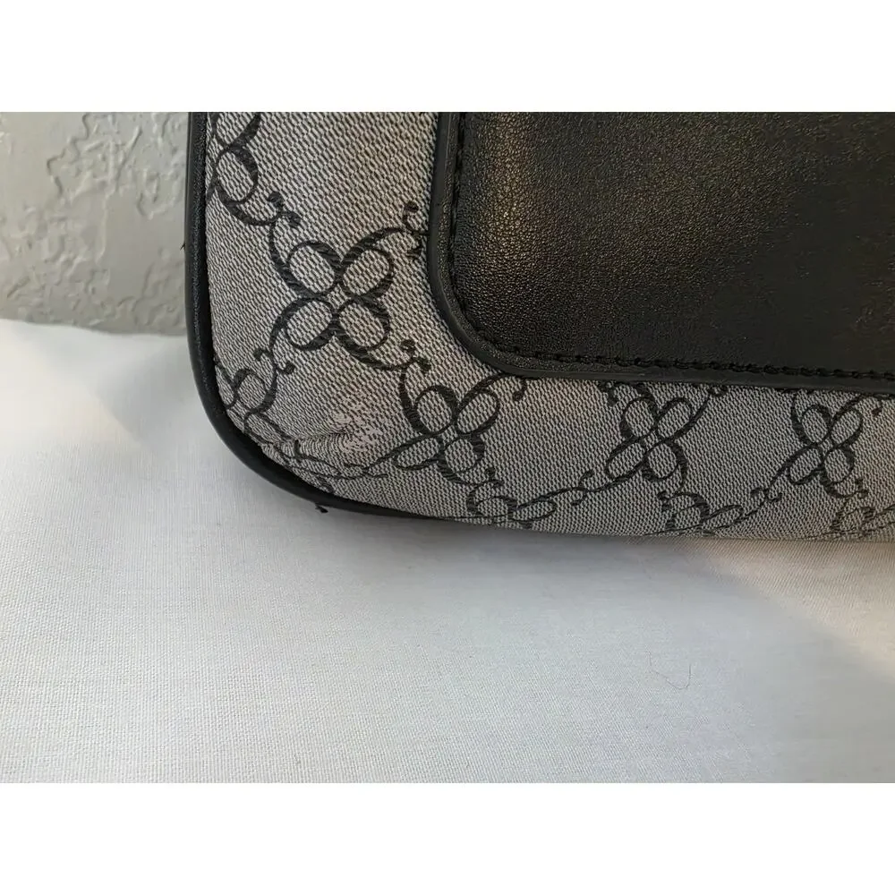 Nine West Josey Swing Crossbody Bag In Black And Gray